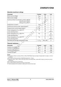 ZXMN3F31DN8TA Datasheet Page 2