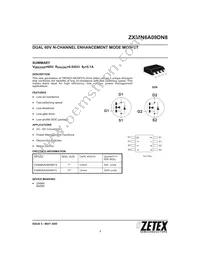 ZXMN6A09DN8TC Datasheet Cover