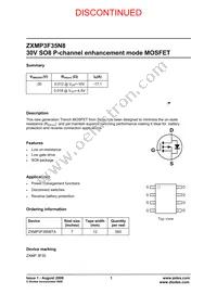 ZXMP3F35N8TA Datasheet Cover