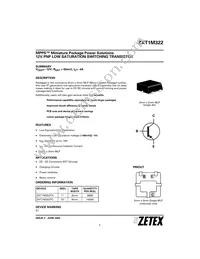 ZXT1M322TA Datasheet Cover