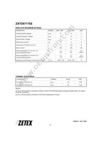 ZXTD6717E6TC Datasheet Page 2