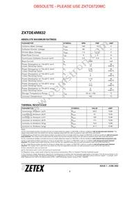 ZXTDE4M832TA Datasheet Page 2
