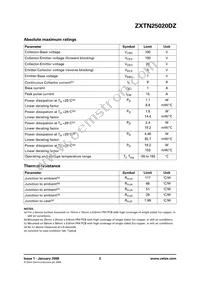 ZXTN25020DZTA Datasheet Page 2