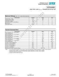 ZXTP03200BZTA Datasheet Page 2