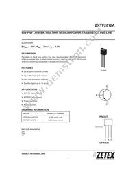 ZXTP2012ASTZ Datasheet Cover