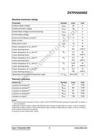 ZXTP25020DZTA Datasheet Page 2