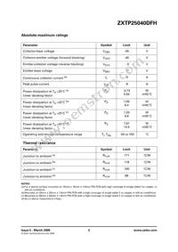 ZXTP25040DFHTA Datasheet Page 2