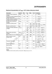 ZXTP25040DFHTA Datasheet Page 4