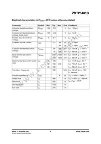 ZXTP5401GTA Datasheet Page 4