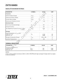 ZXTS1000NE6TA Datasheet Page 2